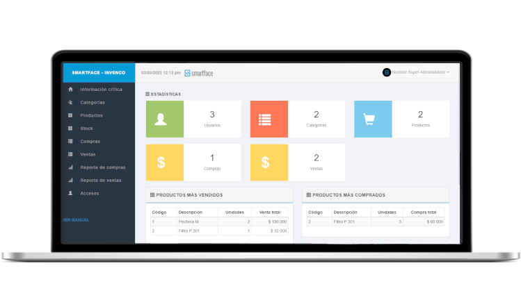 Software de control de inventario INVENCO